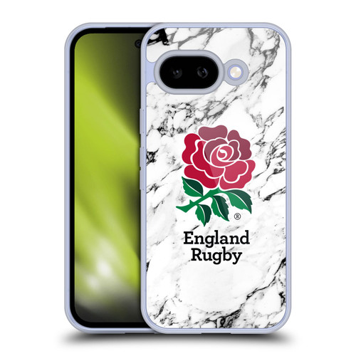 England Rugby Union Marble White Soft Gel Case for Google Pixel 9A
