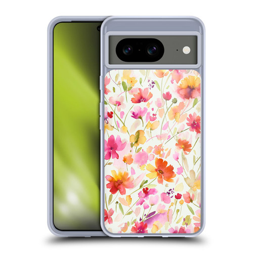 Ninola Pastel Beautiful Floral Cosmos Wildflowers Yellow Soft Gel Case for Google Pixel 8
