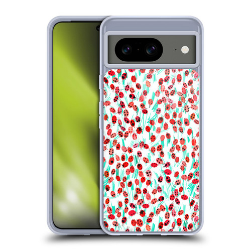 Ninola Patterns Ladybugs On Grass Soft Gel Case for Google Pixel 8