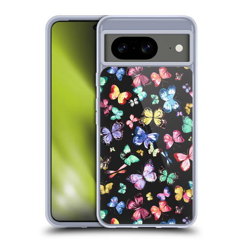 Ninola Patterns 4 Butterflies Black Multi Soft Gel Case for Google Pixel 8
