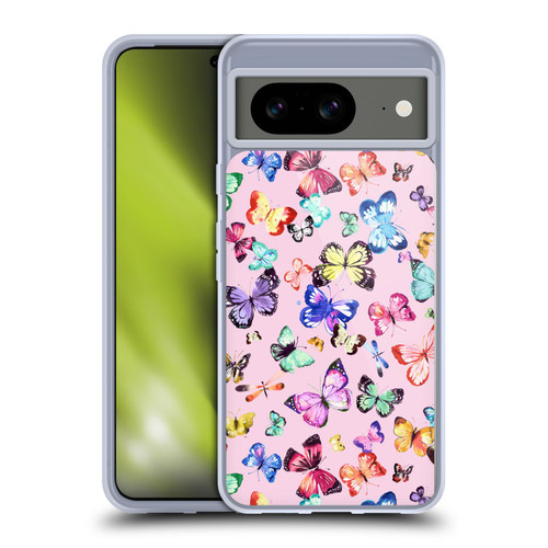 Ninola Patterns 4 Butterflies Multi Pink Soft Gel Case for Google Pixel 8