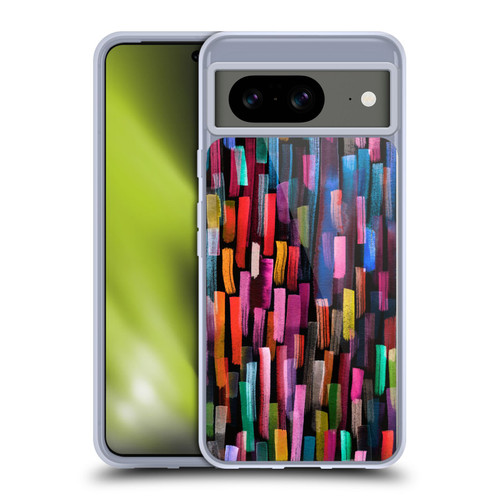 Ninola Summer Patterns Brushstrokes Black Soft Gel Case for Google Pixel 8
