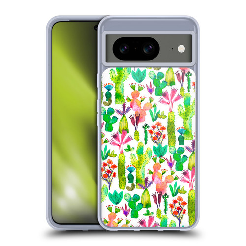 Ninola Summer Patterns Cacti Garden Soft Gel Case for Google Pixel 8