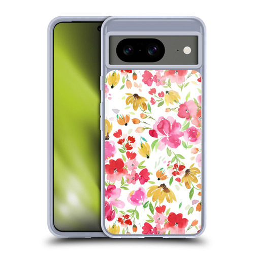 Ninola Spring Floral Flowers Red Soft Gel Case for Google Pixel 8