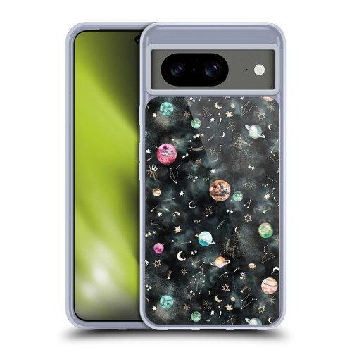 Ninola Watercolor Patterns Space Galaxy Planets Soft Gel Case for Google Pixel 8