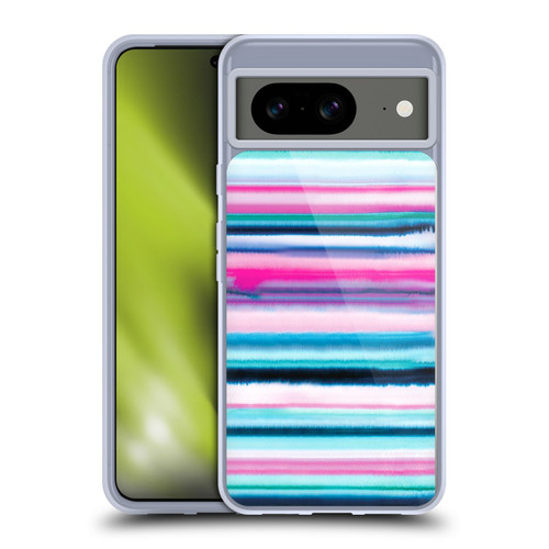 Ninola Watercolor Prints Ombre Stripes Pink Soft Gel Case for Google Pixel 8