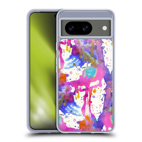 Ninola Watercolor Prints Pink Paint Splashes Soft Gel Case for Google Pixel 8