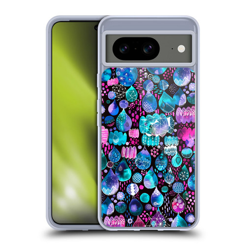 Ninola Watercolor Prints Rain Drops Soft Gel Case for Google Pixel 8