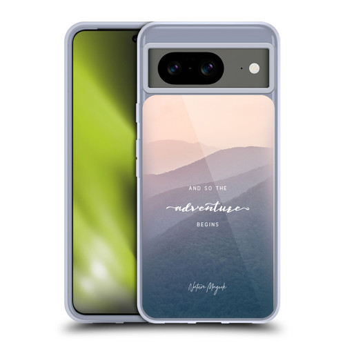 Nature Magick So The Adventure Begins Quote Mountains Soft Gel Case for Google Pixel 8