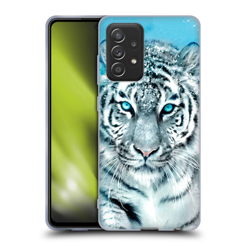 Aimee Stewart Animals White Tiger Soft Gel Case for Samsung Galaxy A52 / A52s / 5G (2021)