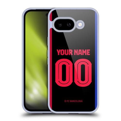 Custom Customised Personalised FC Barcelona 2024/25 Kit Away Soft Gel Case for Google Pixel 9A