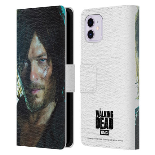 AMC The Walking Dead Characters Daryl Leather Book Wallet Case Cover For Apple iPhone 11