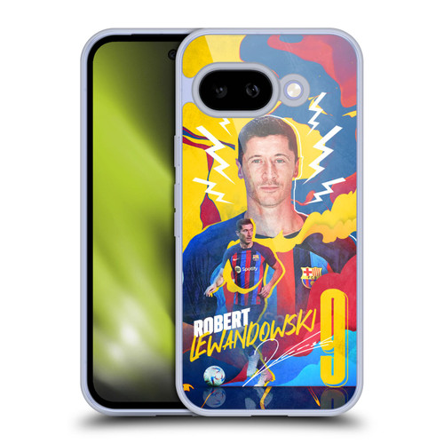 FC Barcelona 2022/23 First Team Robert Lewandowski Soft Gel Case for Google Pixel 9A