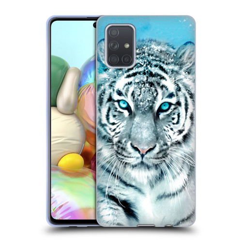 Aimee Stewart Animals White Tiger Soft Gel Case for Samsung Galaxy A71 (2019)