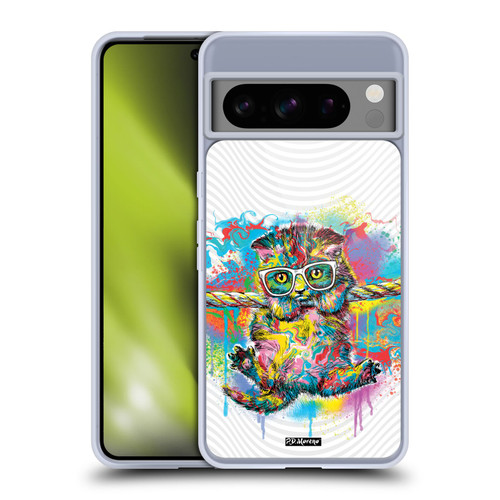 P.D. Moreno Drip Art Cats And Dogs Kitten Hang Soft Gel Case for Google Pixel 8 Pro