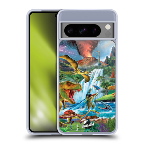 P.D. Moreno Dinosaur Scene In The Waters Soft Gel Case for Google Pixel 8 Pro