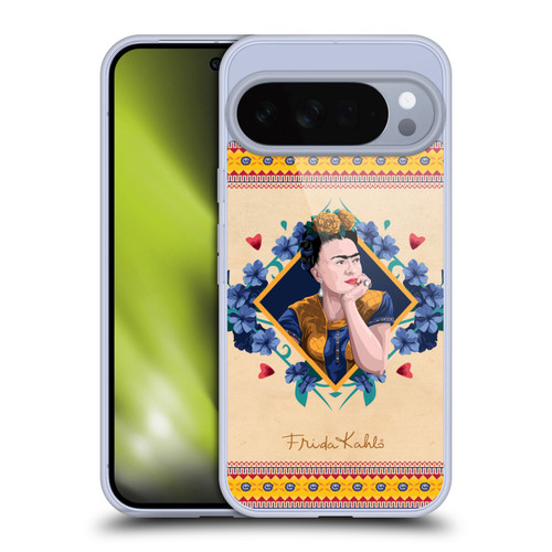 Frida Kahlo Portrait Indigo Soft Gel Case for Google Pixel 10 Pro XL