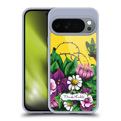 Frida Kahlo Purple Florals Butterfly Soft Gel Case for Google Pixel 10