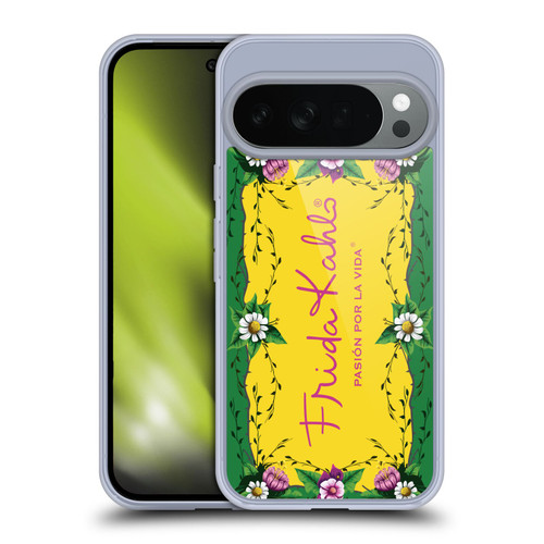 Frida Kahlo Purple Florals Frame Soft Gel Case for Google Pixel 10