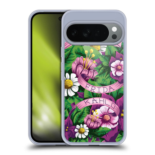 Frida Kahlo Purple Florals Lace Soft Gel Case for Google Pixel 10