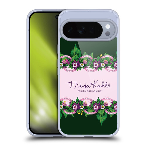Frida Kahlo Purple Florals Border Soft Gel Case for Google Pixel 10 Pro XL