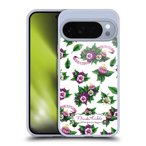 Frida Kahlo Purple Florals Pattern Soft Gel Case for Google Pixel 10 Pro XL