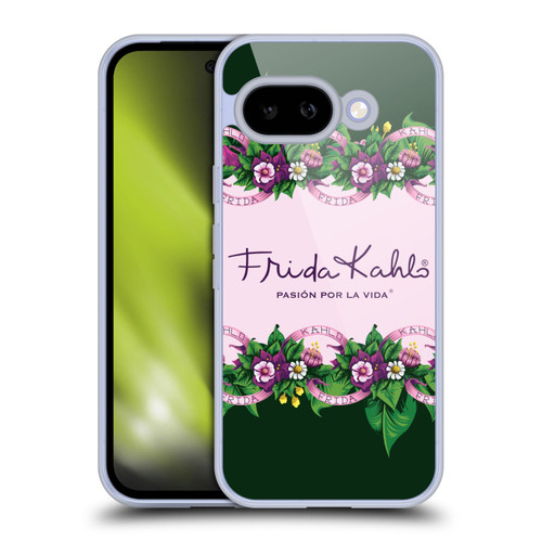 Frida Kahlo Purple Florals Border Soft Gel Case for Google Pixel 9A