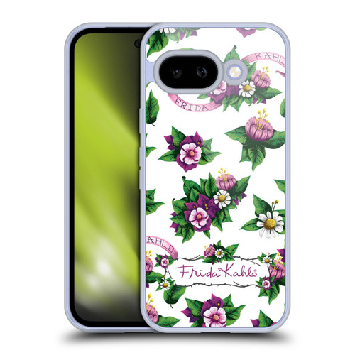 Frida Kahlo Purple Florals Pattern Soft Gel Case for Google Pixel 9A