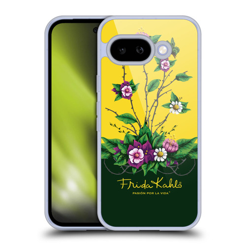 Frida Kahlo Purple Florals Shrub Soft Gel Case for Google Pixel 9A