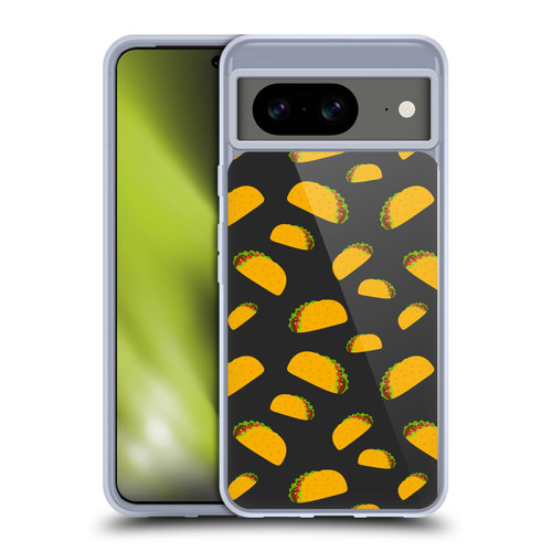 PLdesign Food Patterns Cool Fun Taco Soft Gel Case for Google Pixel 8