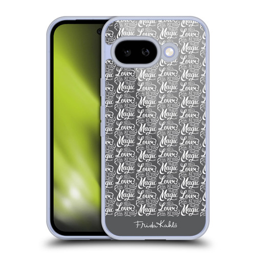Frida Kahlo Typography Lover Grey Soft Gel Case for Google Pixel 9A