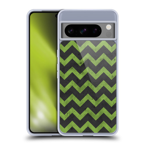 PLdesign Geometric Patterns Green Gray Vintage Soft Gel Case for Google Pixel 8 Pro