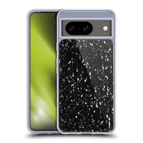 PLdesign Glitter Sparkles Black And White Soft Gel Case for Google Pixel 8