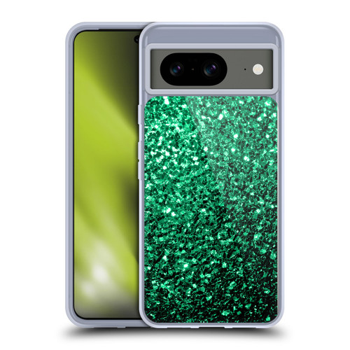 PLdesign Glitter Sparkles Emerald Green Soft Gel Case for Google Pixel 8
