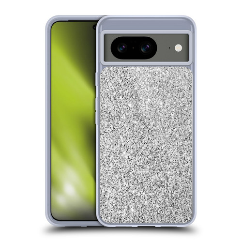 PLdesign Glitter Sparkles Silver Soft Gel Case for Google Pixel 8