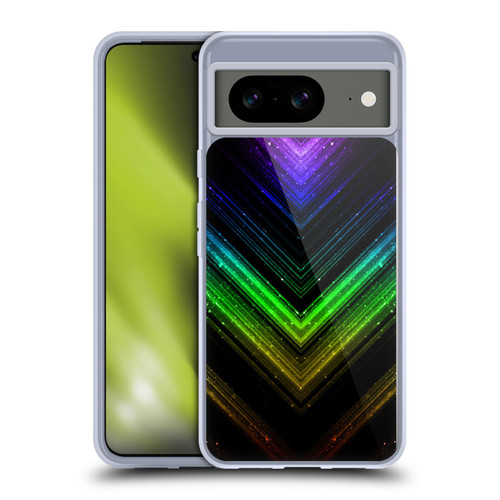 PLdesign Sparkly Metallic Rainbow Soft Gel Case for Google Pixel 8