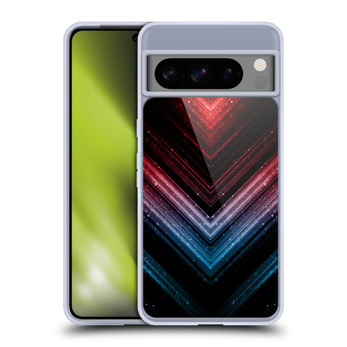 PLdesign Sparkly Metallic Blue And Red Ombre Soft Gel Case for Google Pixel 8 Pro