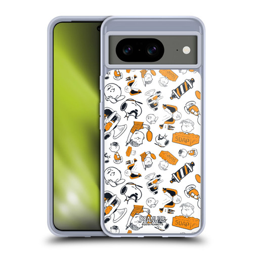 Peanuts Chuck's Barber Shop Pattern Soft Gel Case for Google Pixel 8