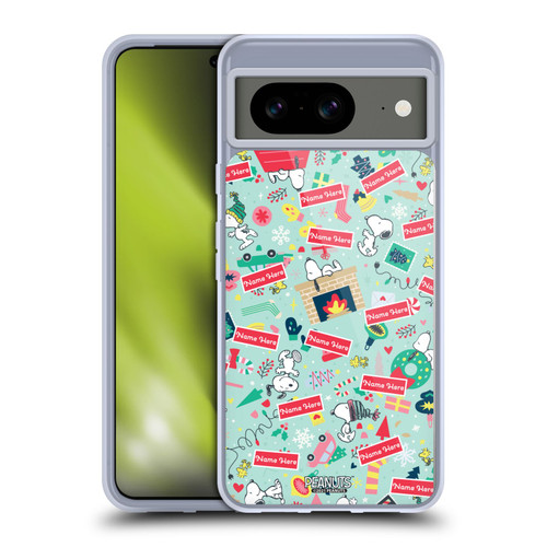 Custom Customised Personalised Peanuts Christmas Festive Pattern Soft Gel Case for Google Pixel 8