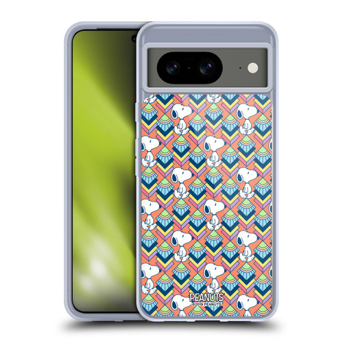 Peanuts Snoopy Deco Dreams Orange Pattern Soft Gel Case for Google Pixel 8