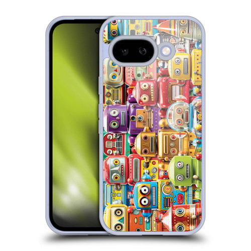 Michael David Ward Fantasy & Whimsical Toy Robots Soft Gel Case for Google Pixel 9A