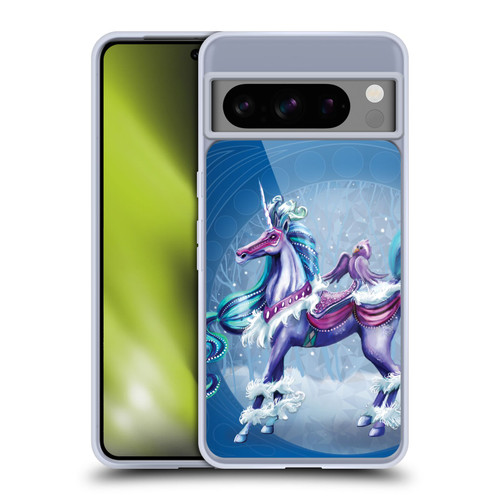 Rose Khan Unicorns Winter Blue Soft Gel Case for Google Pixel 8 Pro
