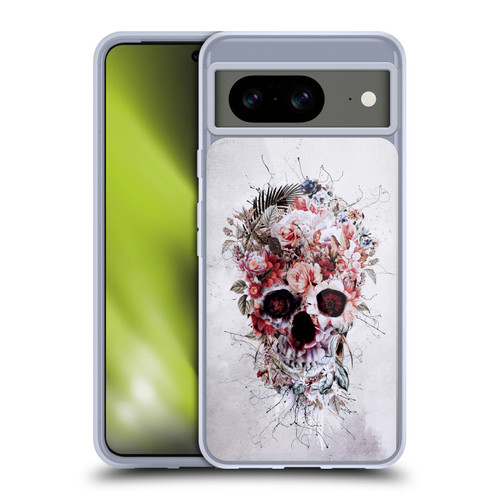 Riza Peker Skulls 5 Floral 2 Soft Gel Case for Google Pixel 8