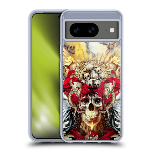 Riza Peker Skulls 9 3 Eyed Skull Soft Gel Case for Google Pixel 8