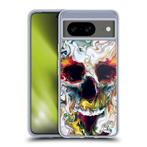 Riza Peker Skulls 9 Skull Abstract Soft Gel Case for Google Pixel 8