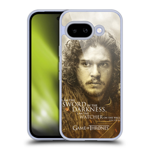 HBO Game of Thrones Character Portraits Jon Snow Soft Gel Case for Google Pixel 9A