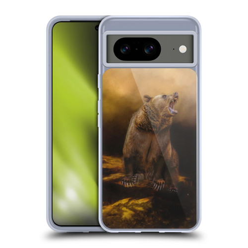 Simone Gatterwe Animals Roaring Grizzly Bear Soft Gel Case for Google Pixel 8