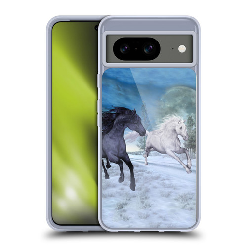 Simone Gatterwe Horses Freedom In The Snow Soft Gel Case for Google Pixel 8