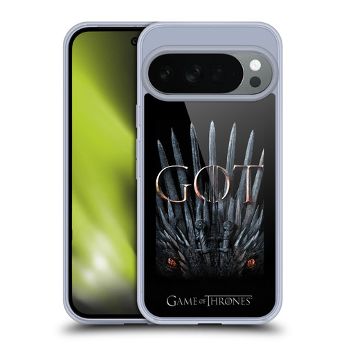 HBO Game of Thrones Season 8 Key Art Dragon Throne Soft Gel Case for Google Pixel 10