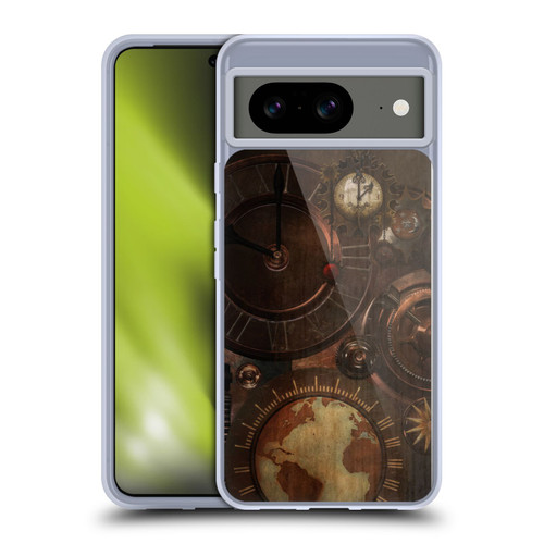 Simone Gatterwe Steampunk Clocks And Gears Soft Gel Case for Google Pixel 8